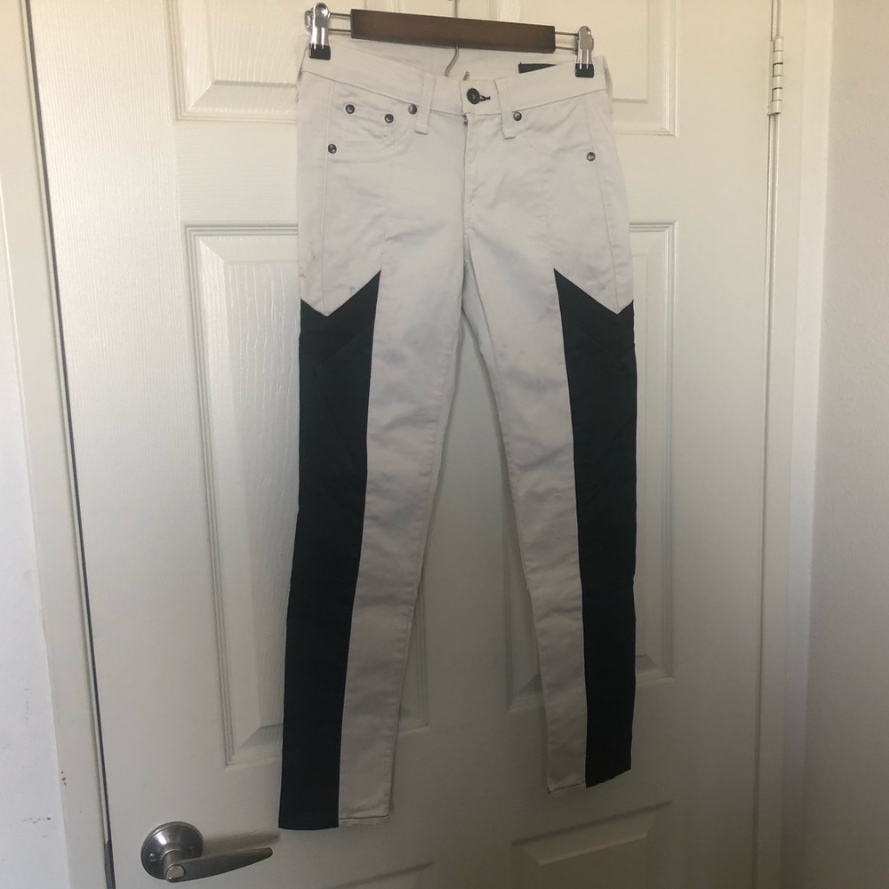 Rag N Bone Grand Prix Winter White Jeans 25 - Picture 4 of 8